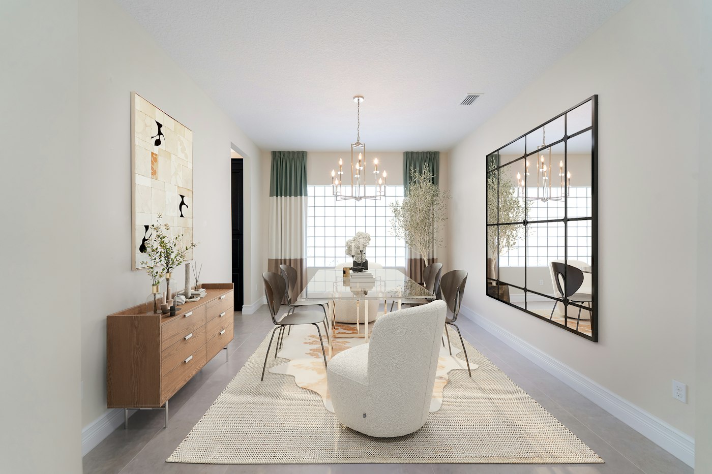 Luxury Apartment bright dining space in Delhi